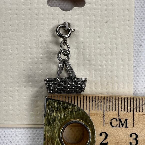Longaberger Basket Gathering Basket Charm Antiqued Silver Tone NEW - Picture 6 of 7